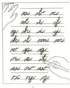 Cursive handwriting